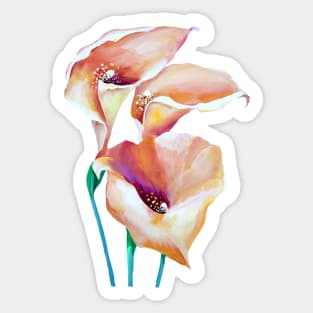 Arum Flame Calla  Lilies Booming Bouquet Sticker